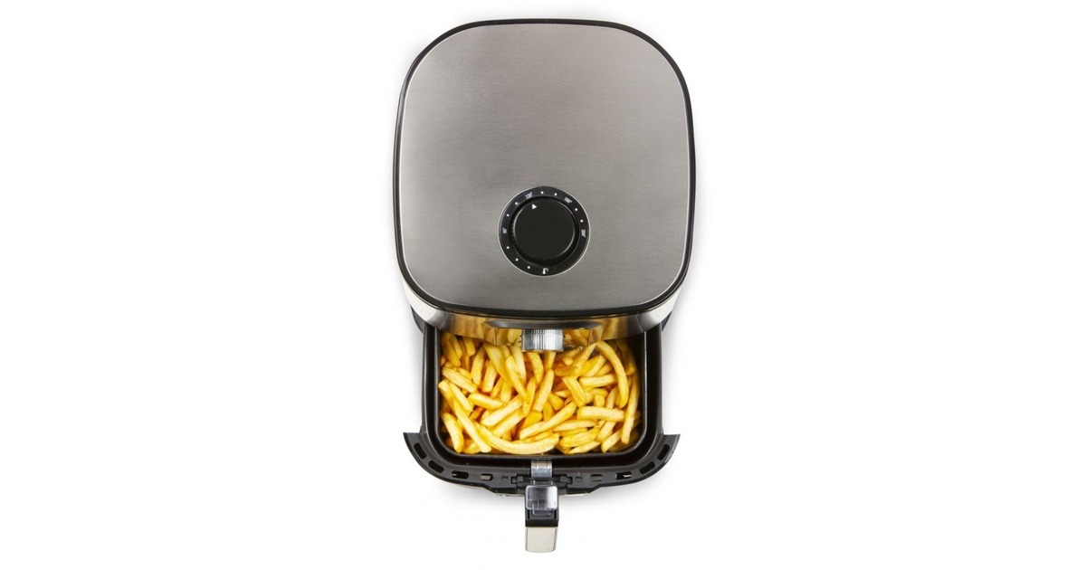 DomoDeli-fryer DO536FR  heteluchtfriteuse  (Inox/zwart, 5.5 Liter)