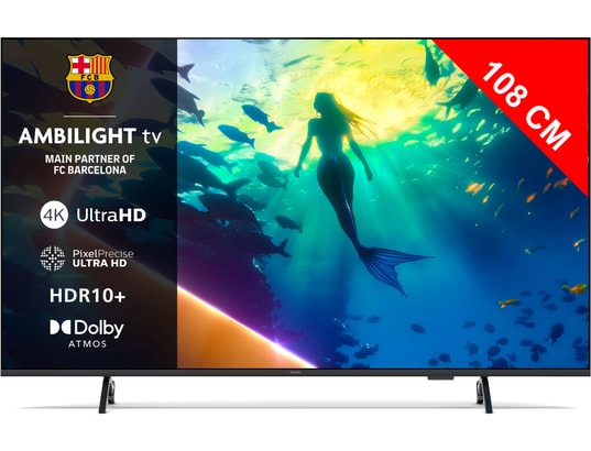 PHILIPS - TV LED 4K 108 cm 43PUS8000 108cm 4K UHD Ambilight Smart OS Titan