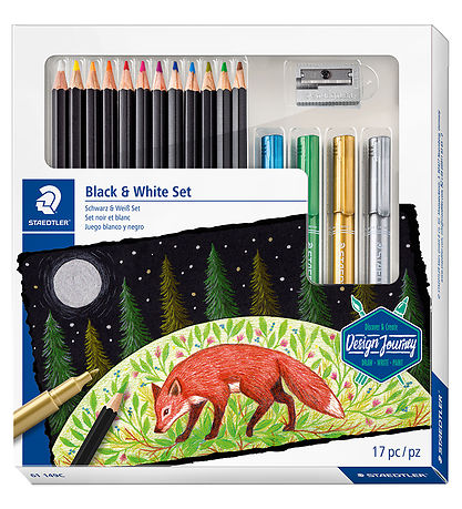 Staedtler Buntstifte-Set - Schwarz/Weiß - 17 Teile