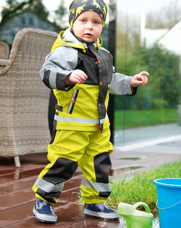 Funktions-Regenjacke OUTDKids in limette