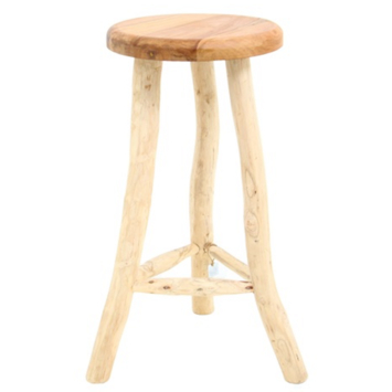 Barkruk Teak hout