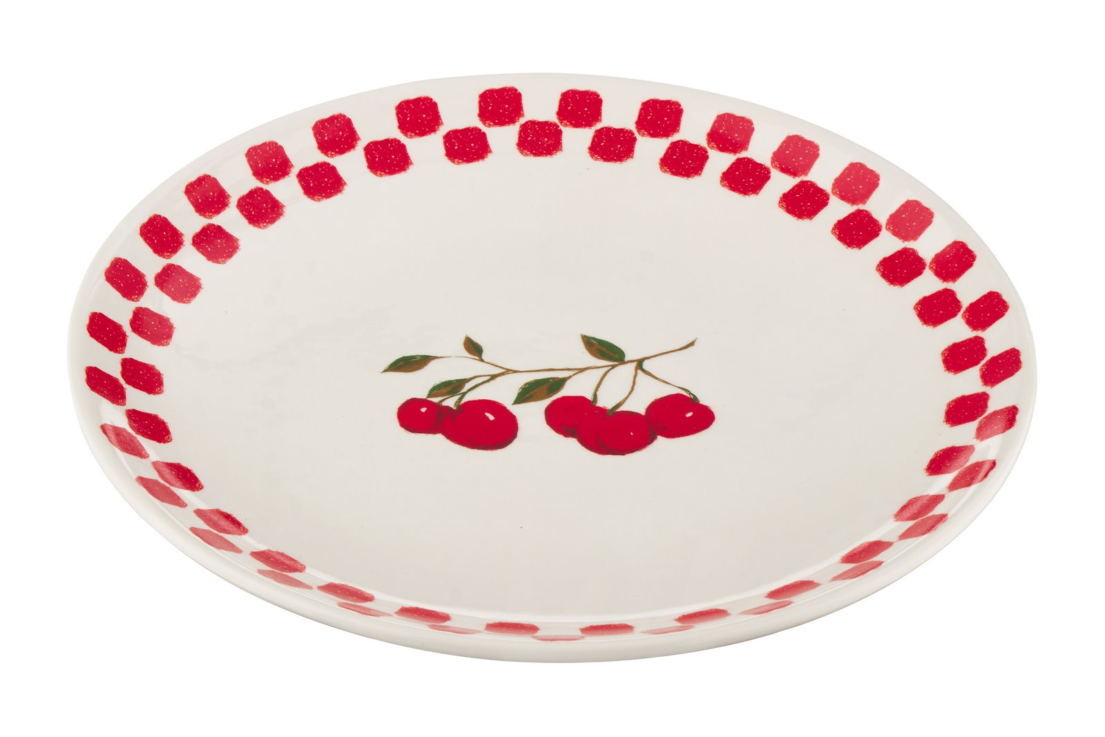Amalfi tallerken Hvit og rød Ø26,7 cm
