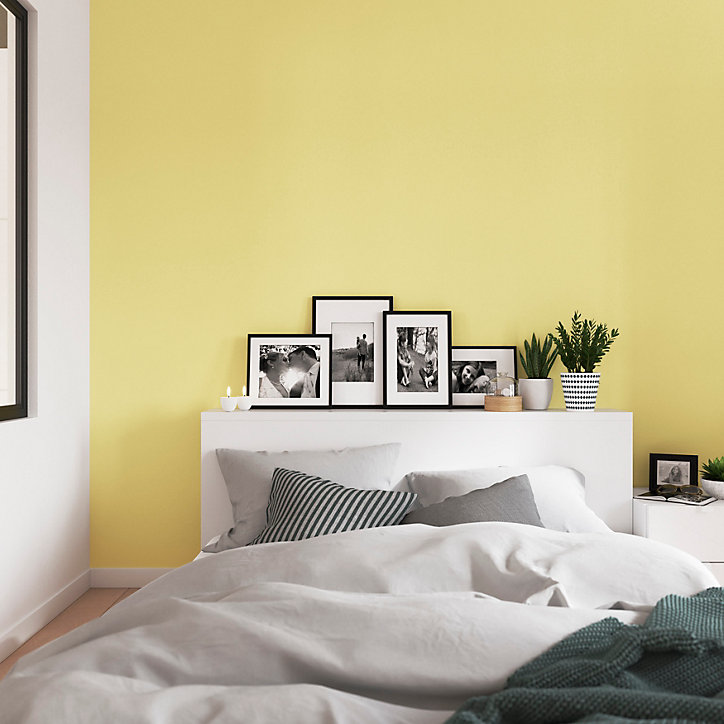 Peinture résistante murs, boiseries et métal GoodHome jaune Andalusia mat 2,5L