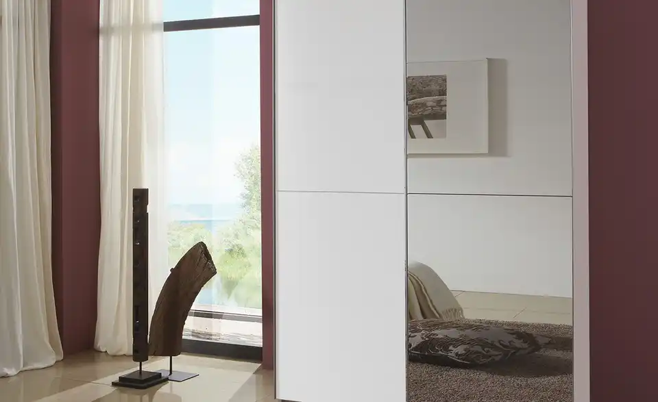 Schwebetürenschrank Queen 1 Stück 135 cm Weiß