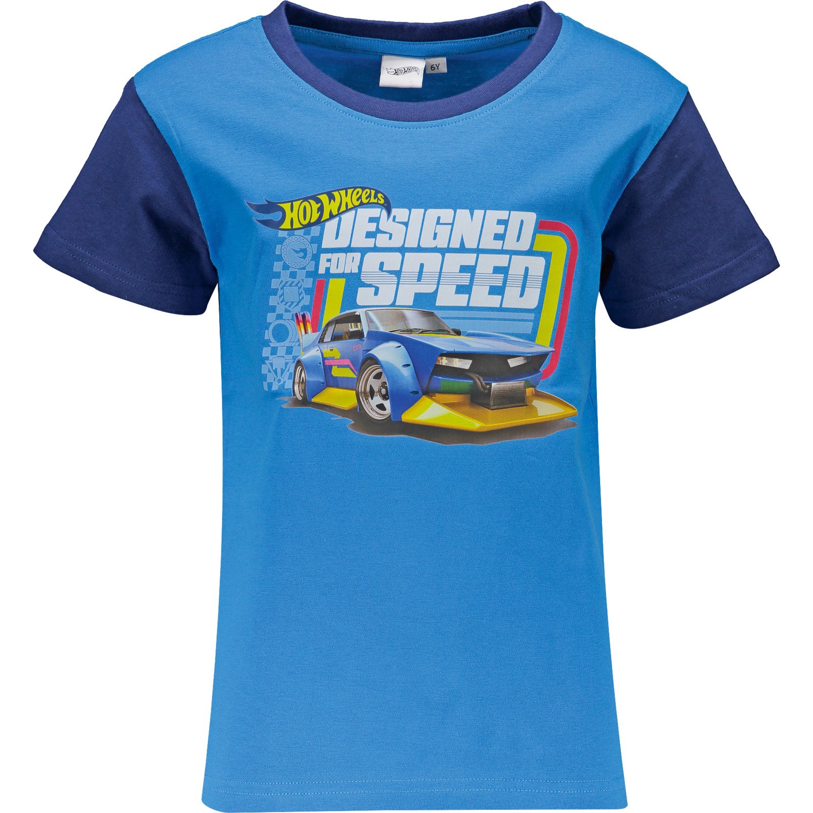 Kinder-T-Shirt Hot Wheels blau
