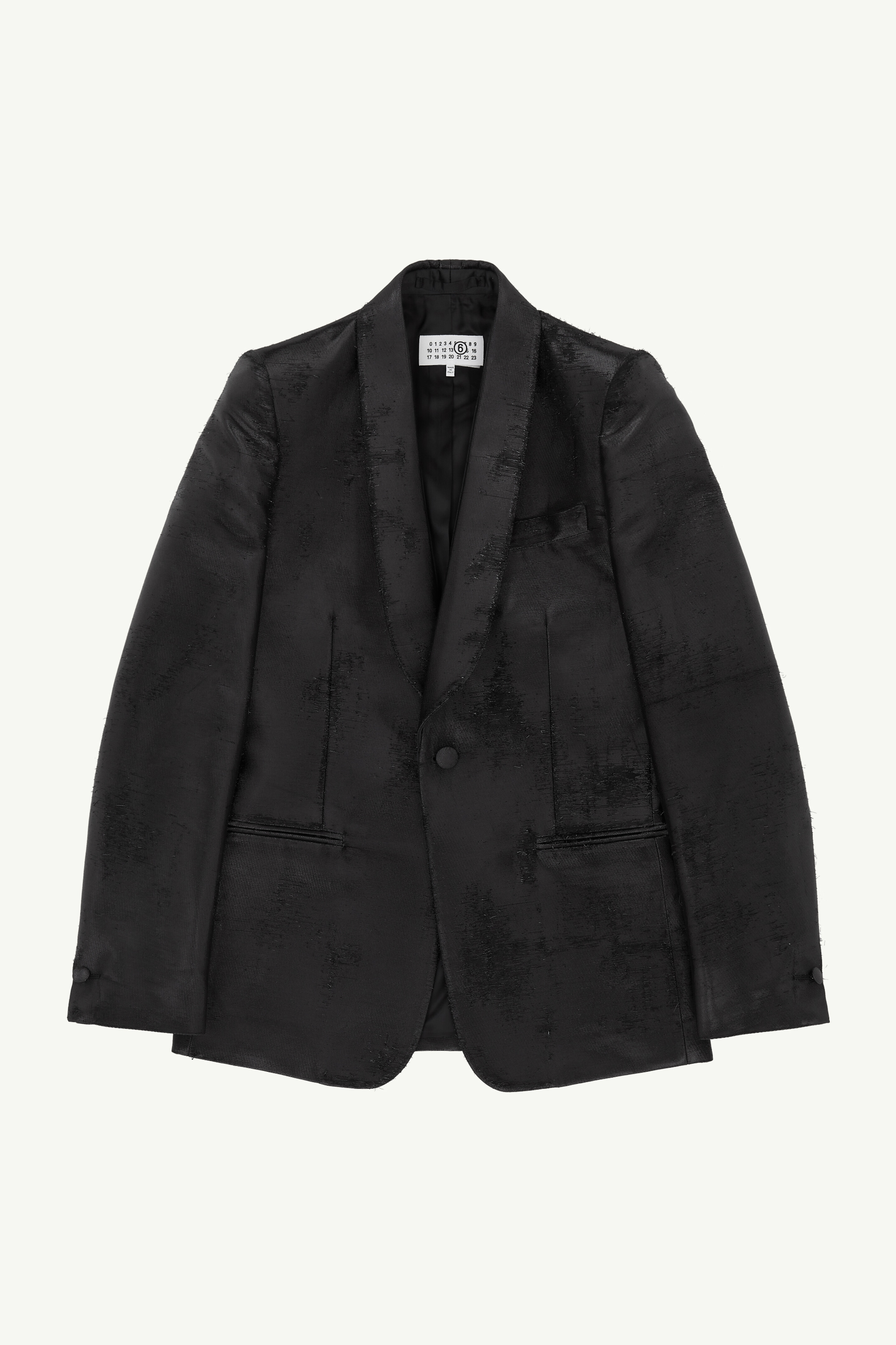 Veste de costume en jacquard effet usé pour homme | MM6 Noir