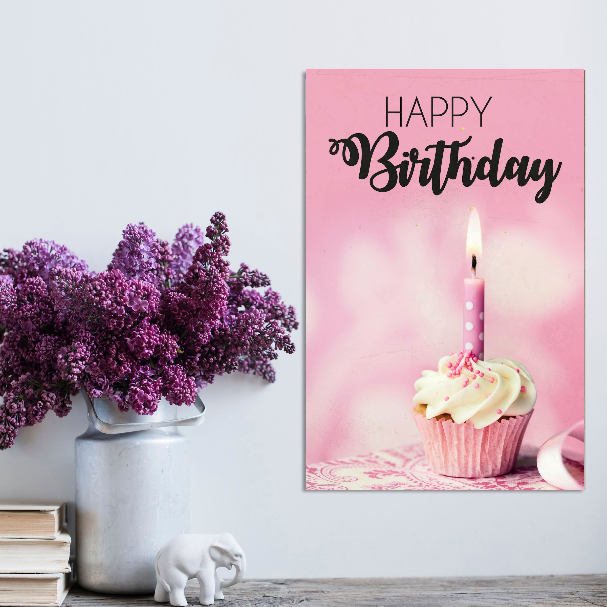 queence Metallbild »Birthday Cupcake« Sprüche 1 Stk. tlg.