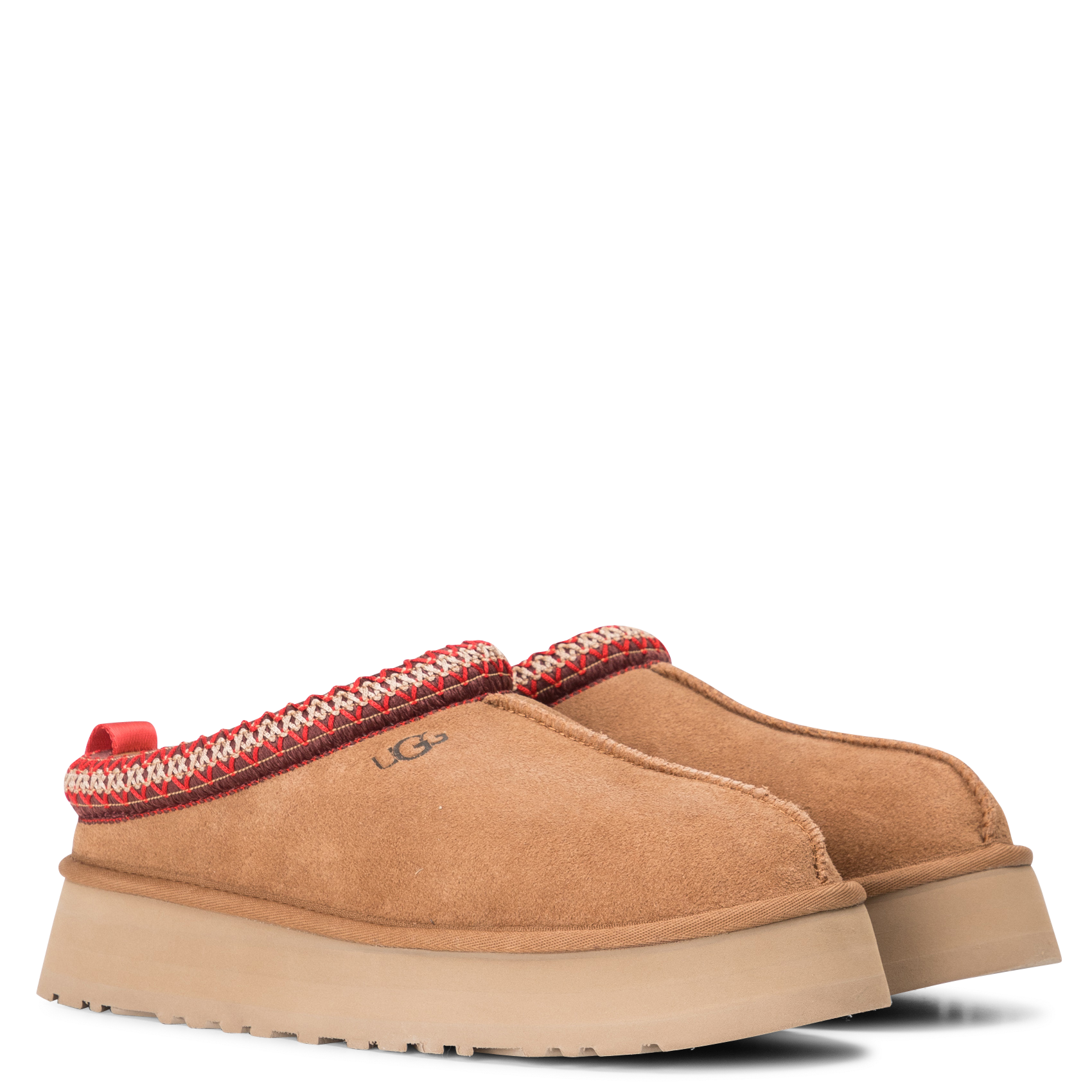 TAZZ - Chaussons fourrés à plateforme en cuir velours | Marron