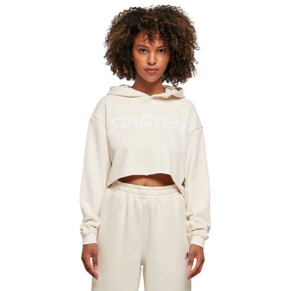 Starter Black Label Cropped Hoodie Branco L Mulher