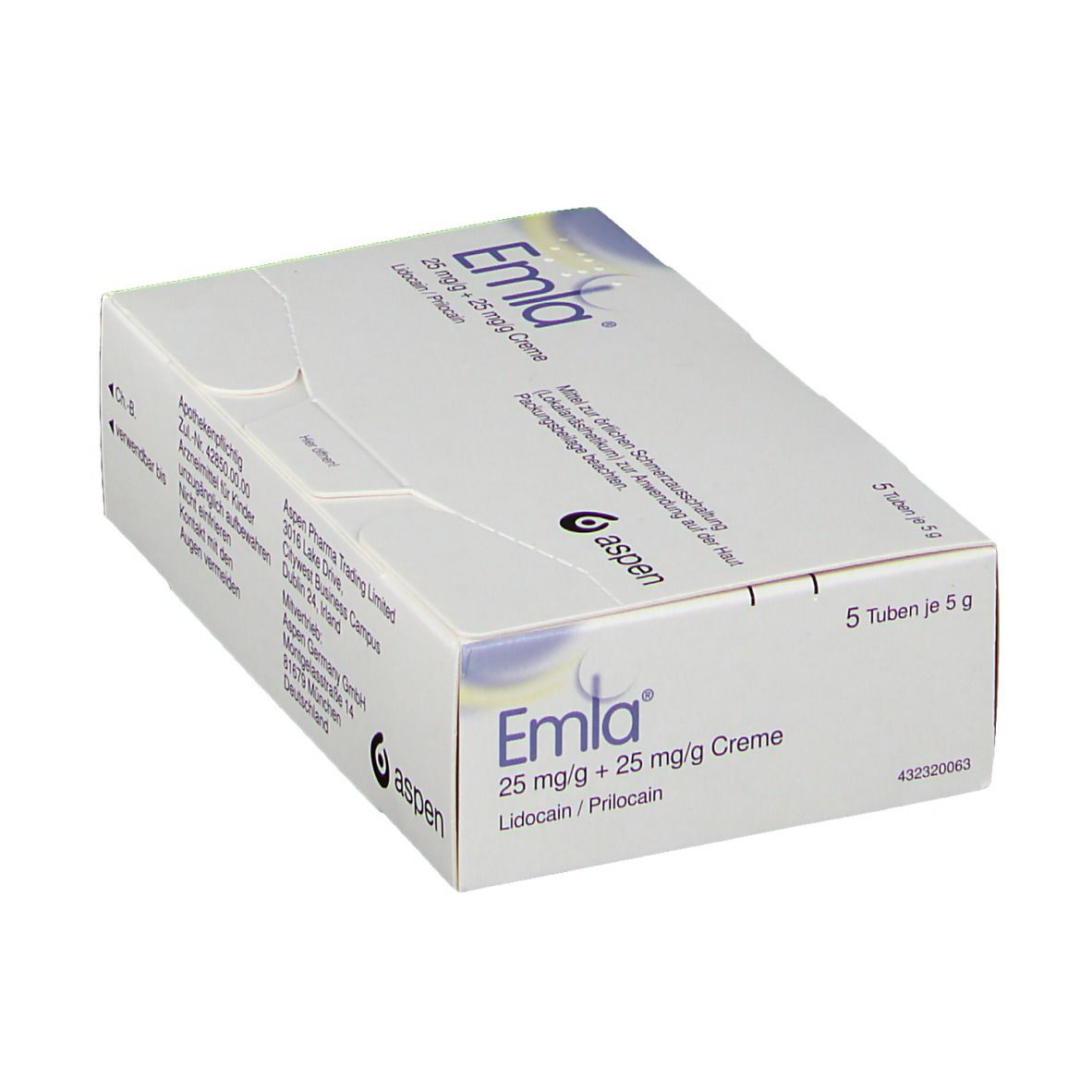 Emla® 25 mg/g Lidocain + 25 mg/g Prilocain