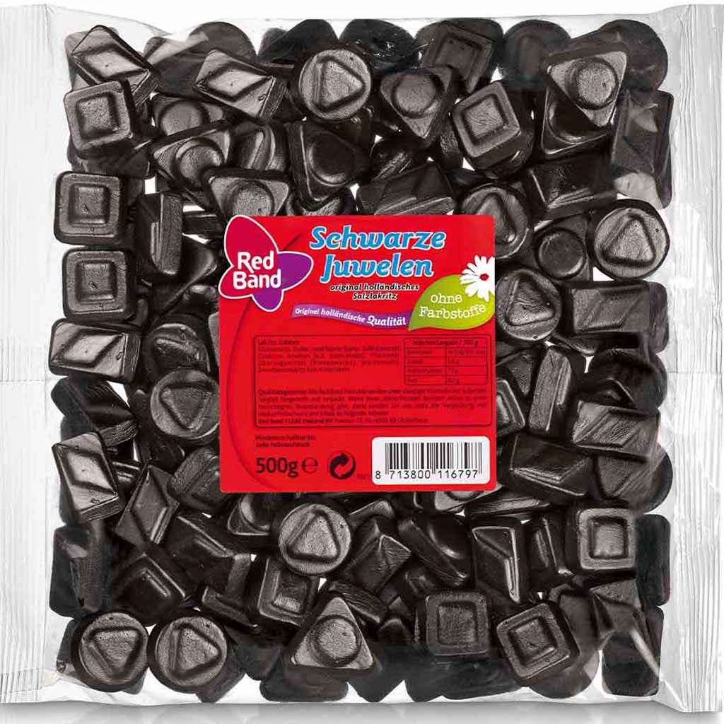 Red Band Lakritz Schwarze Juwelen 500g MHD:27.11.25