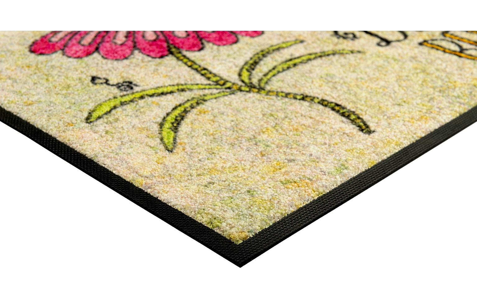 Fussmatte Bee Happy 50 cm x 75 cmRutschfeste Schmutzfangmatte