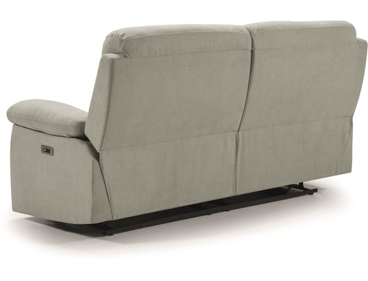 CONCEPT1 - Canapé tissu Mallorca 3 places 2 relax éléctrique perle gris