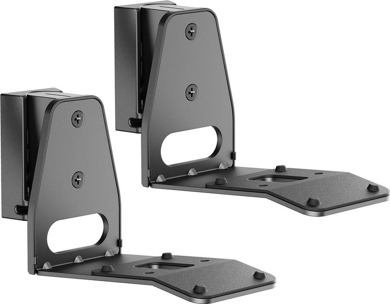 Muurbeugel Set - 2 Stuks - Draai- en Kantelbaar - Zwart