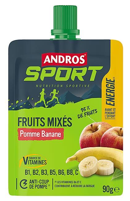 ANDROS SPORT - GOURDE DE FRUITS POMME BANANE
