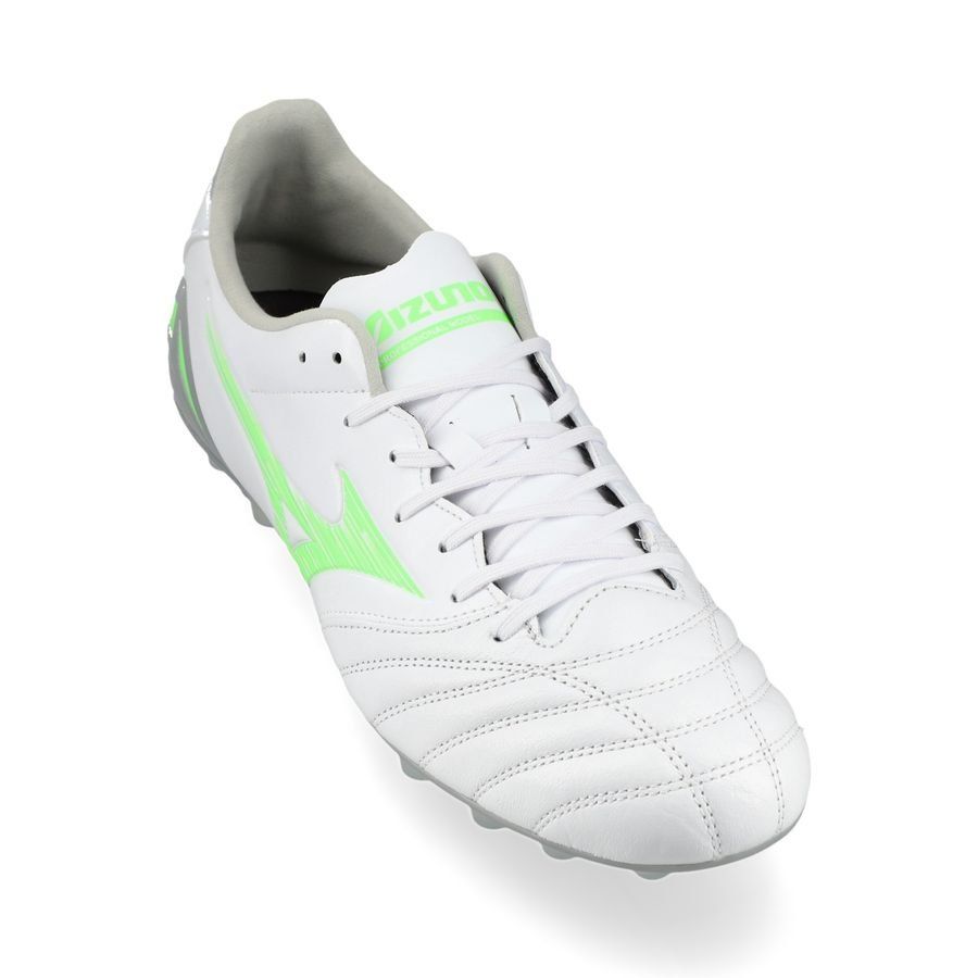 Mizuno Morelia Neo IV Pro AG Frontier - Blanc/Vert Néon/Cool Gray