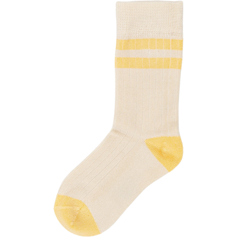 Køb minipop® Off White/Yellow Sun Bambus Strømper Sport