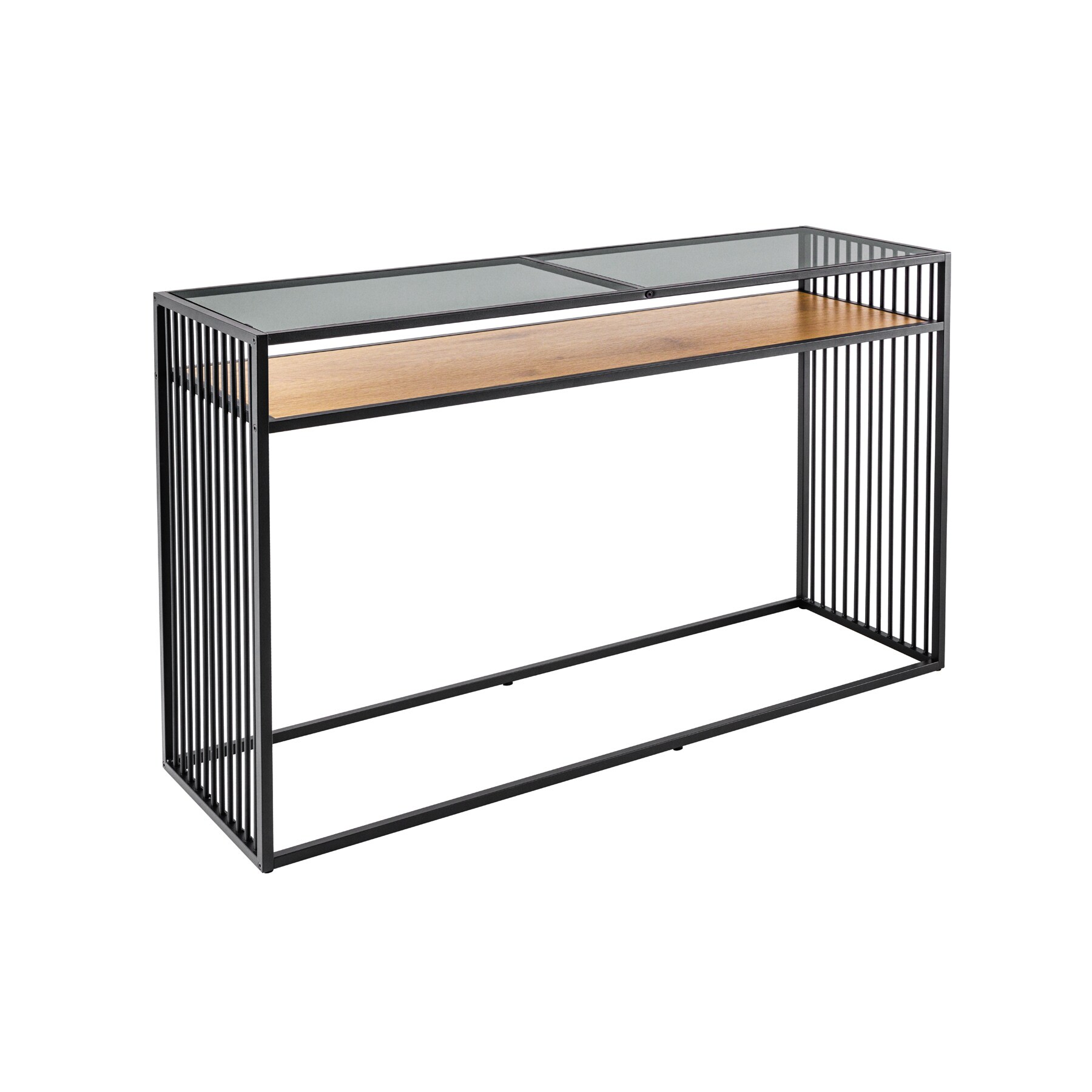riess-ambiente Konsolentisch ARCHITECTURE - 120cm schwarz Wildeiche Rauchglas