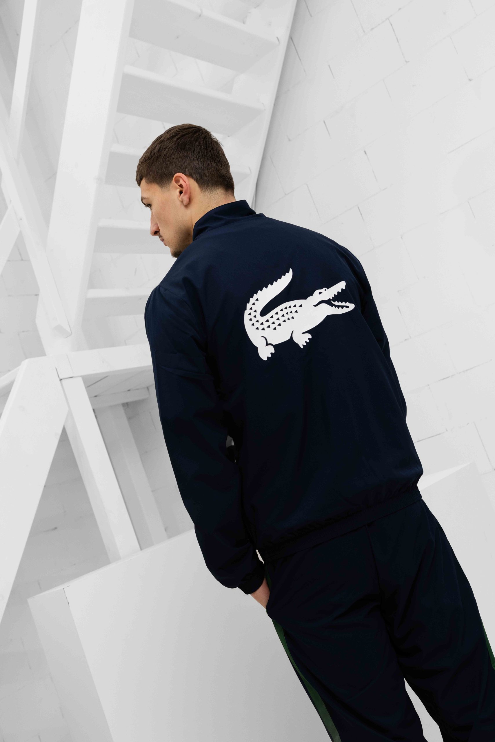Lacoste Sport Printed Trainingspak Heren Donkerblauw