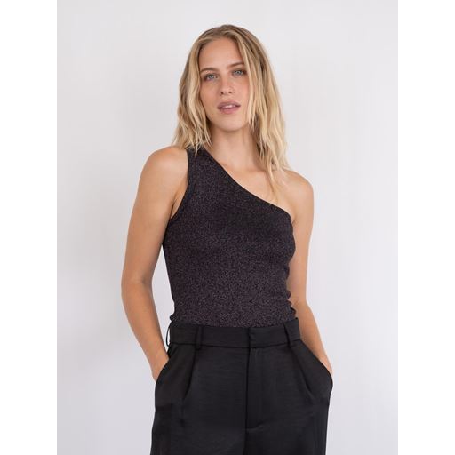 Neo Noir Clementine Glitter Knit Top, Black, 40