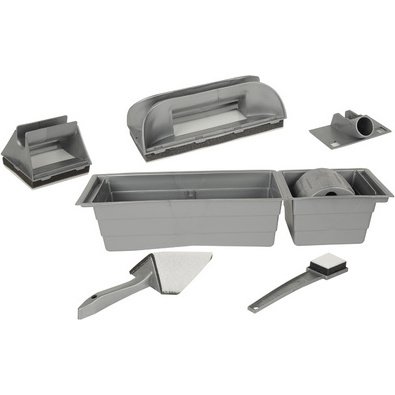 Kit de peintre, 9 pièces, gris