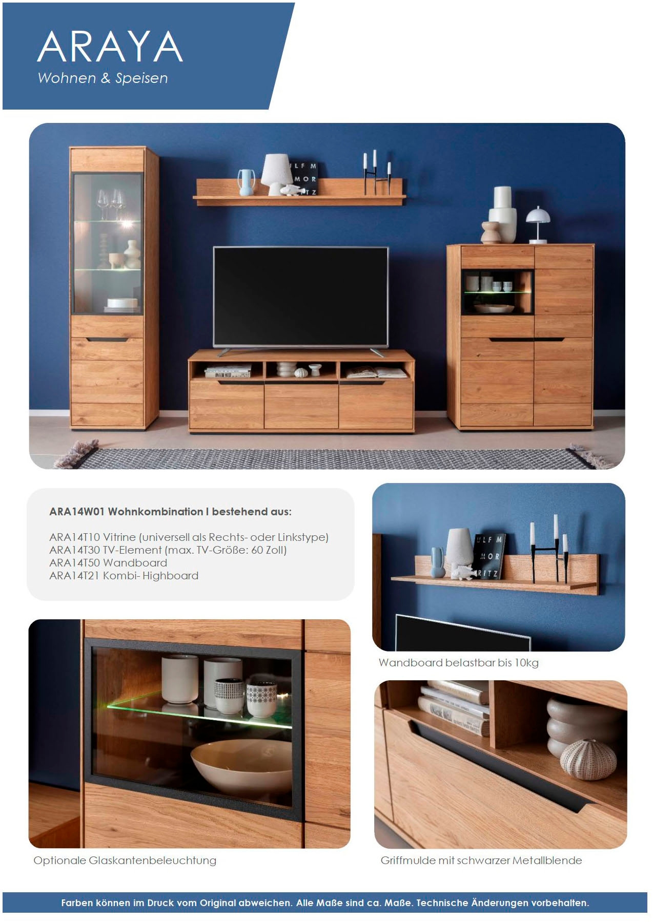 MCA living Regalelement »Araya Regal« 1 Stk. tlg. FSC-Mix