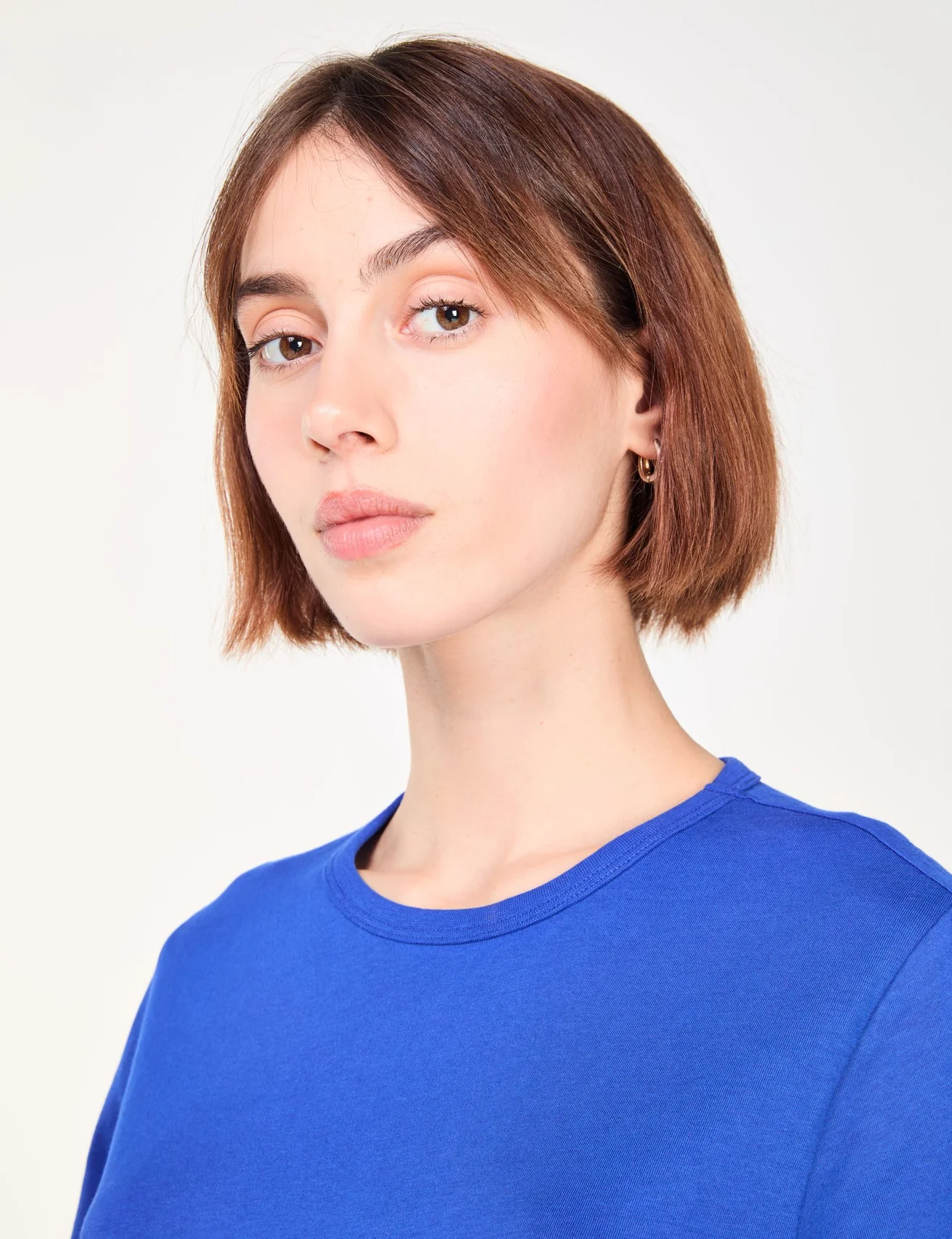 T-shirt basic bleu indigo