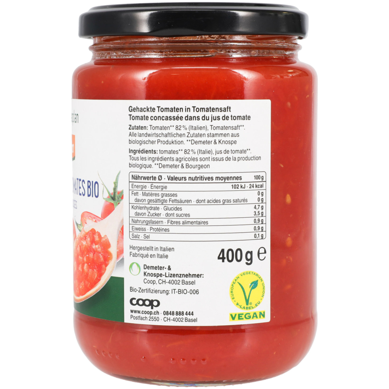 Naturaplan Bio Demeter Tomaten gehackt