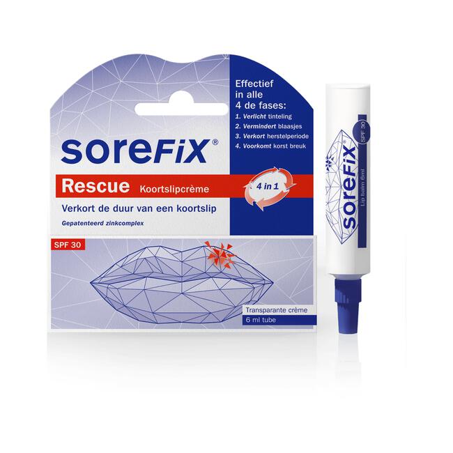 SoreFix Rescue Op Zink Gebaseerde Koortslipcrème 6 ML