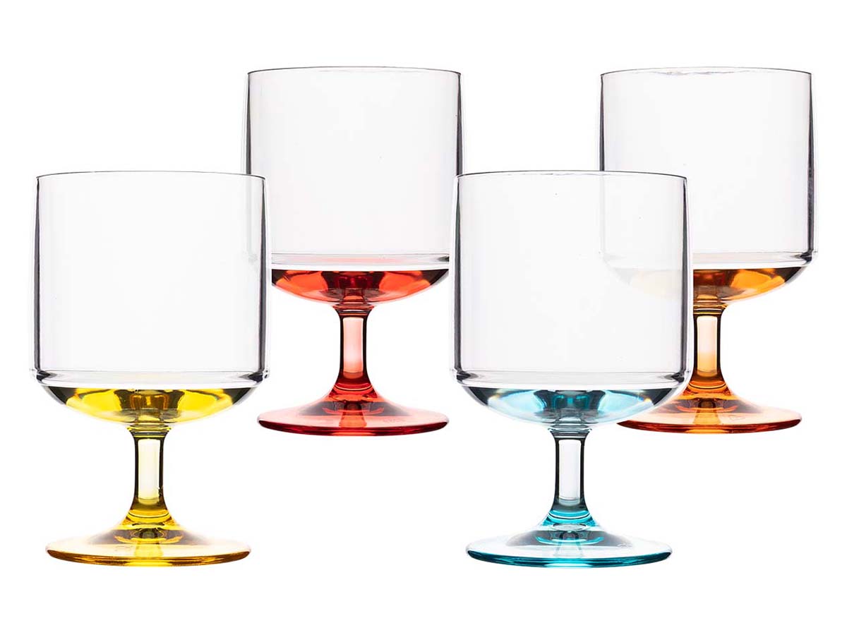 Gimex Colour Line Rainbow 285 ml wijnglas - Set van 4