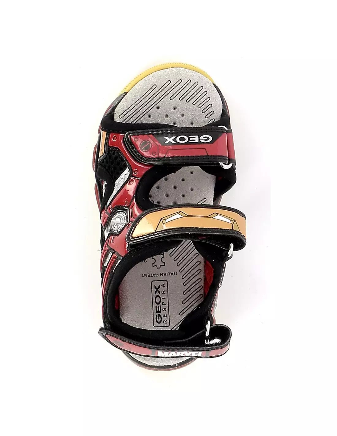GEOX Android Junior Iron Man - Sandales & nu-pieds BLACK/RED