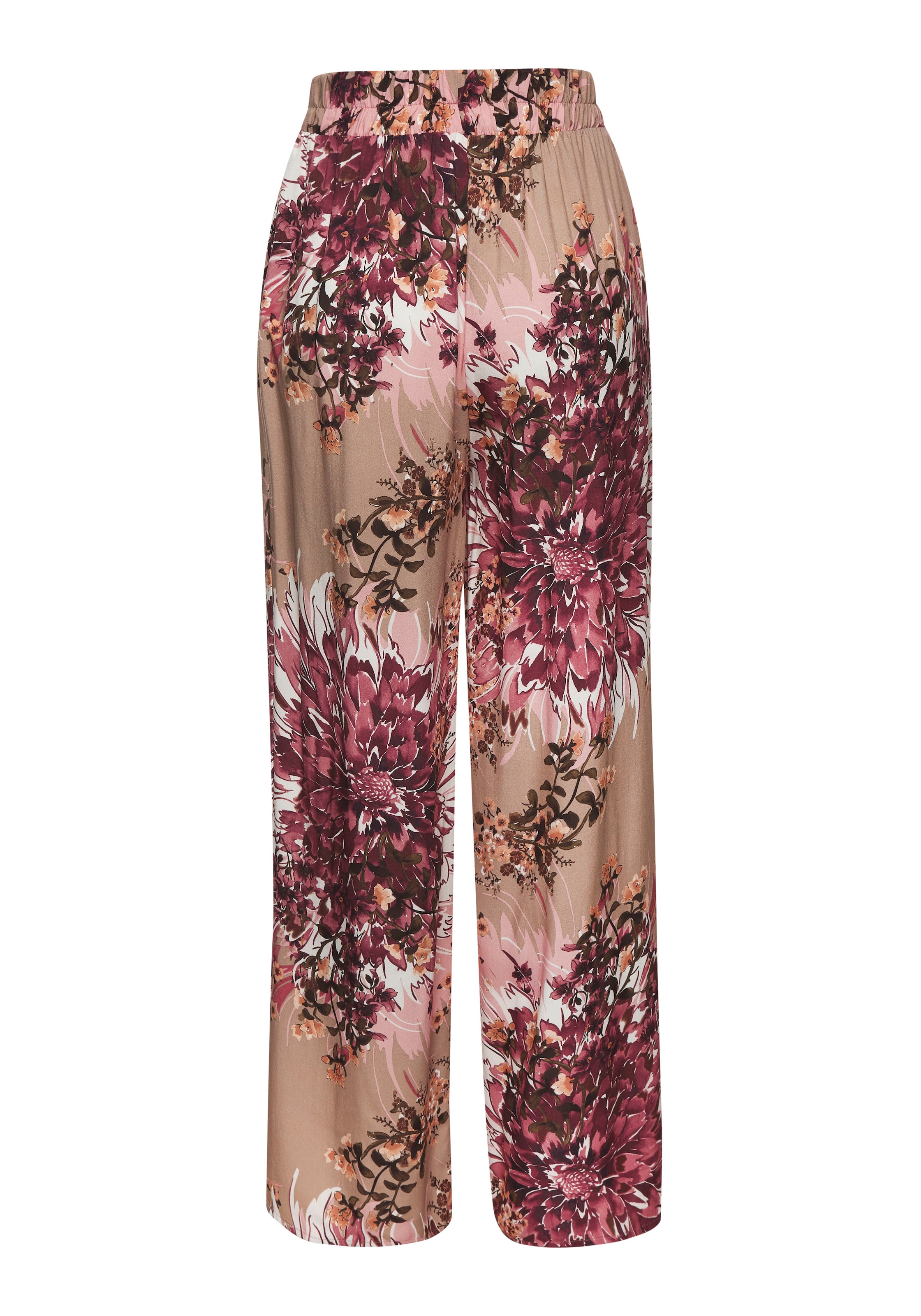 LASCANA Palazzohose  mit Bindegürtel und Alloverdruck, Stoffhose mit Taschen
