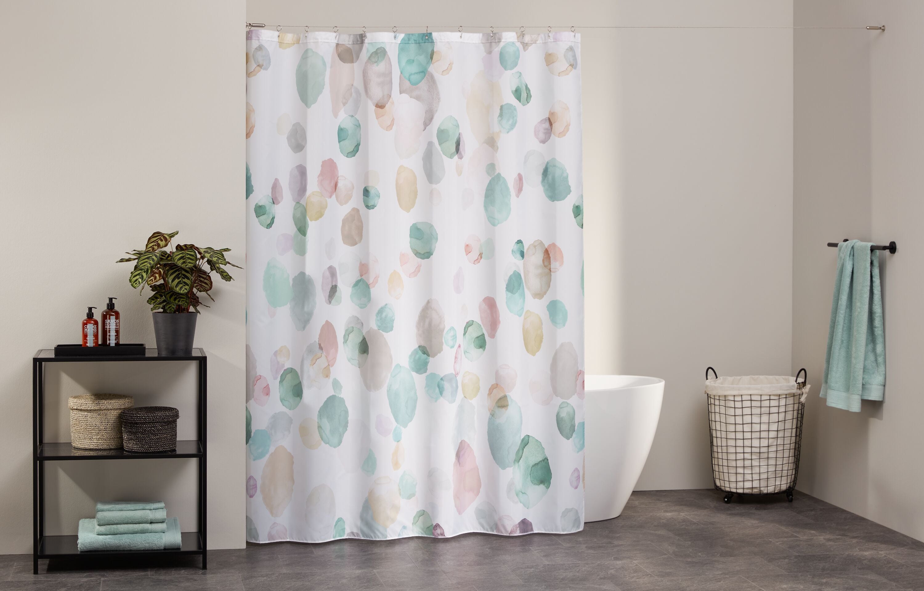 GOTAS Duschvorhang - Multicolor / B: 180.0 cm x H: 200.0 cm