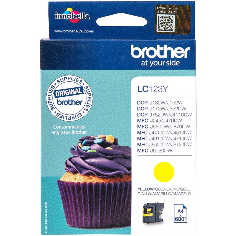 Cartouche Brother LC123 couleurs séparées pour imprimante jet d'encre