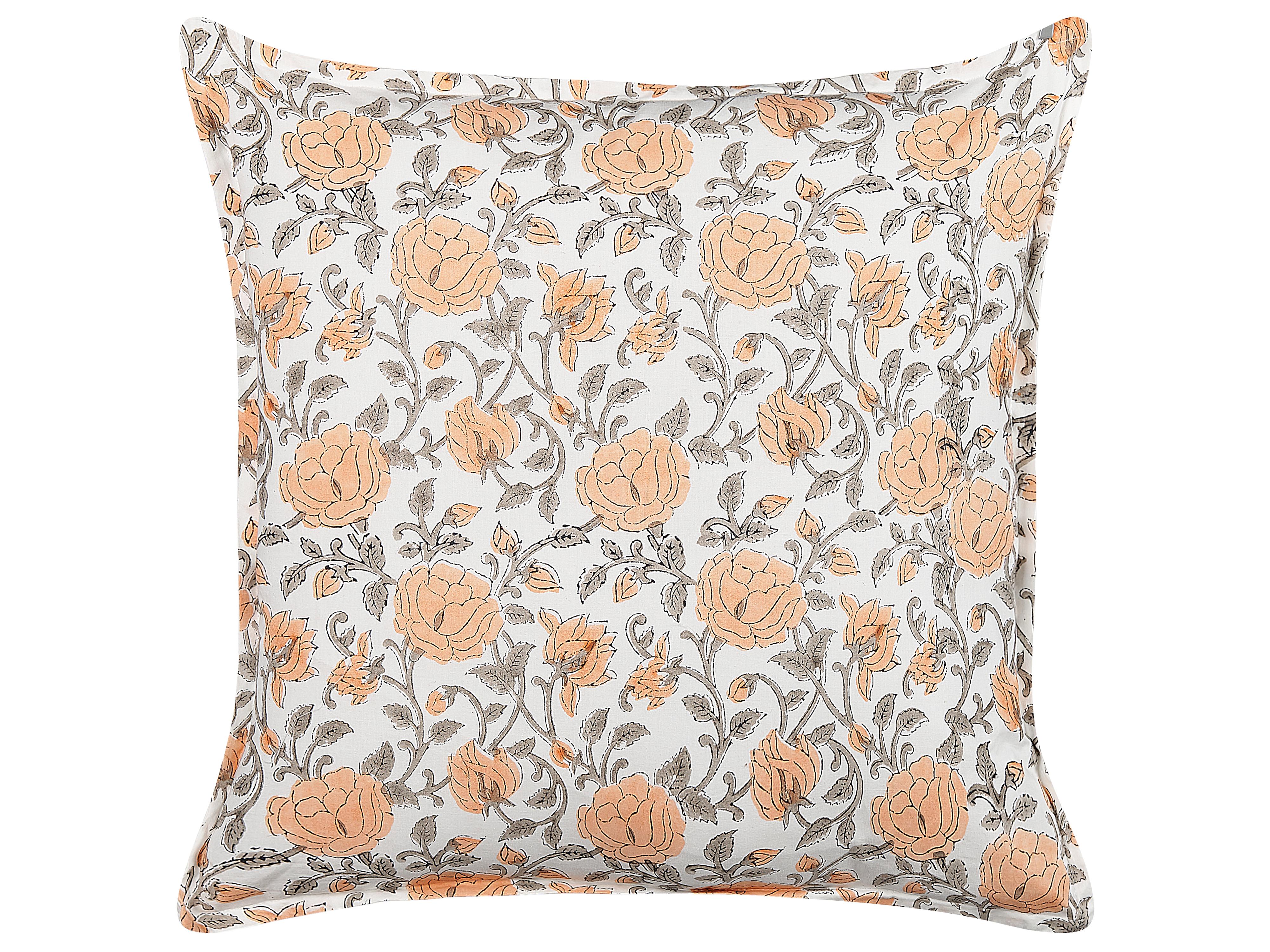 Set van 2 sierkussens MEADIA Katoen 45 x 45 cm Rood bloempatroon
