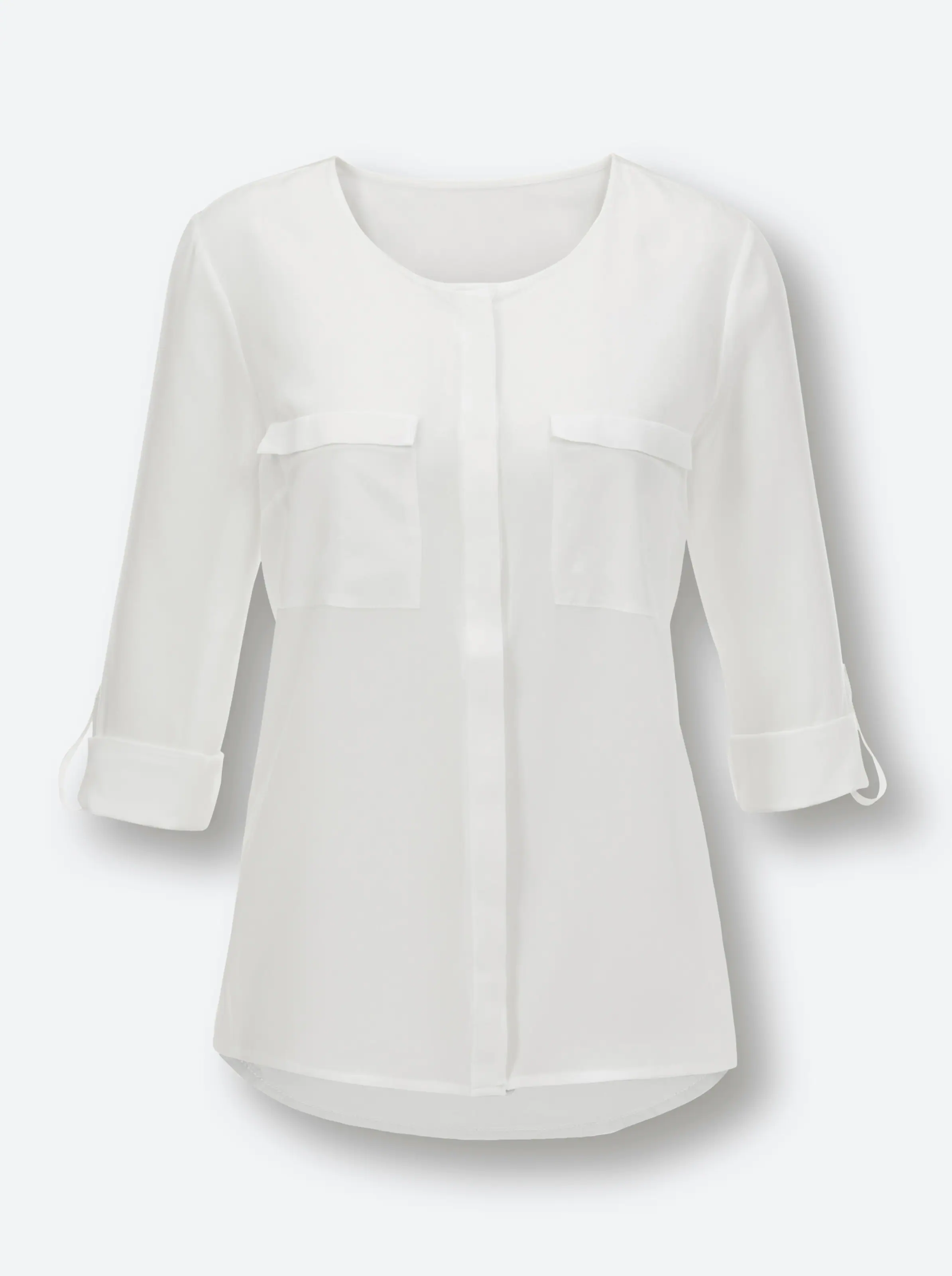 heine Seiden-Bluse in ecru