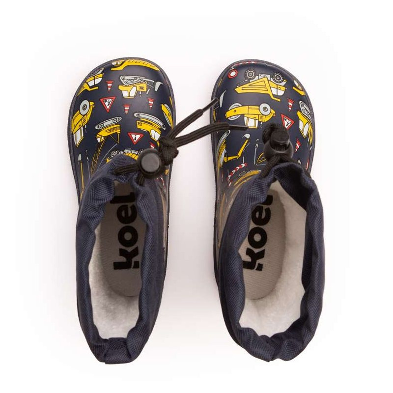 Koel Koel Wellie Fourrées Barefoot Tractor Bleu Lacets