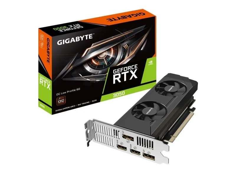 Gigabyte GeForce RTX 3050 OC 6G - grafikkort - GF RTX 3050 - 6 GB GDDR6 - PCIe 4.0 lavprofil - 2 x HDMI, 2 x DisplayPort - boks