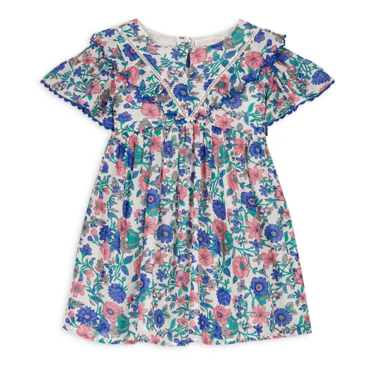 Louise Misha Robe Siloe Fleurie | Bleu