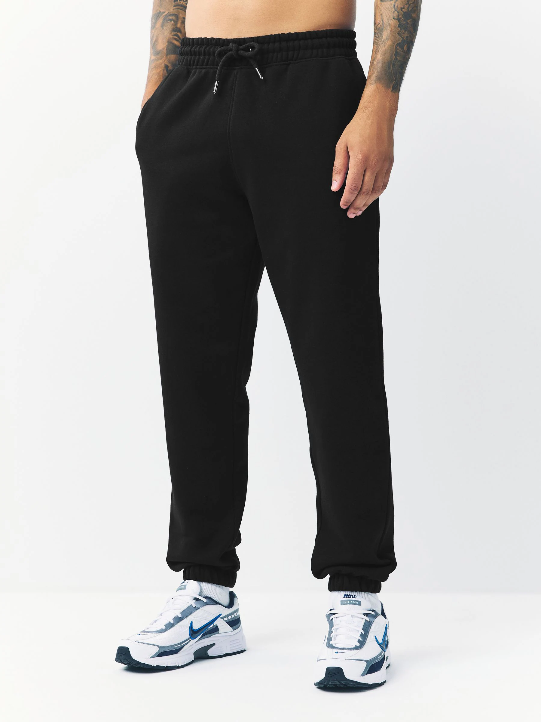 Zwart - Relaxed fit - Katoenrijke Jersey Joggingbroeken