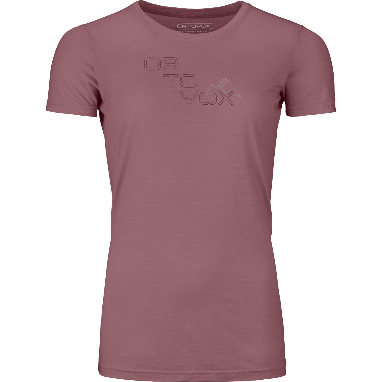 ORTOVOX 185 Merino Tangram Logo T-Shirt Damen mountain rose