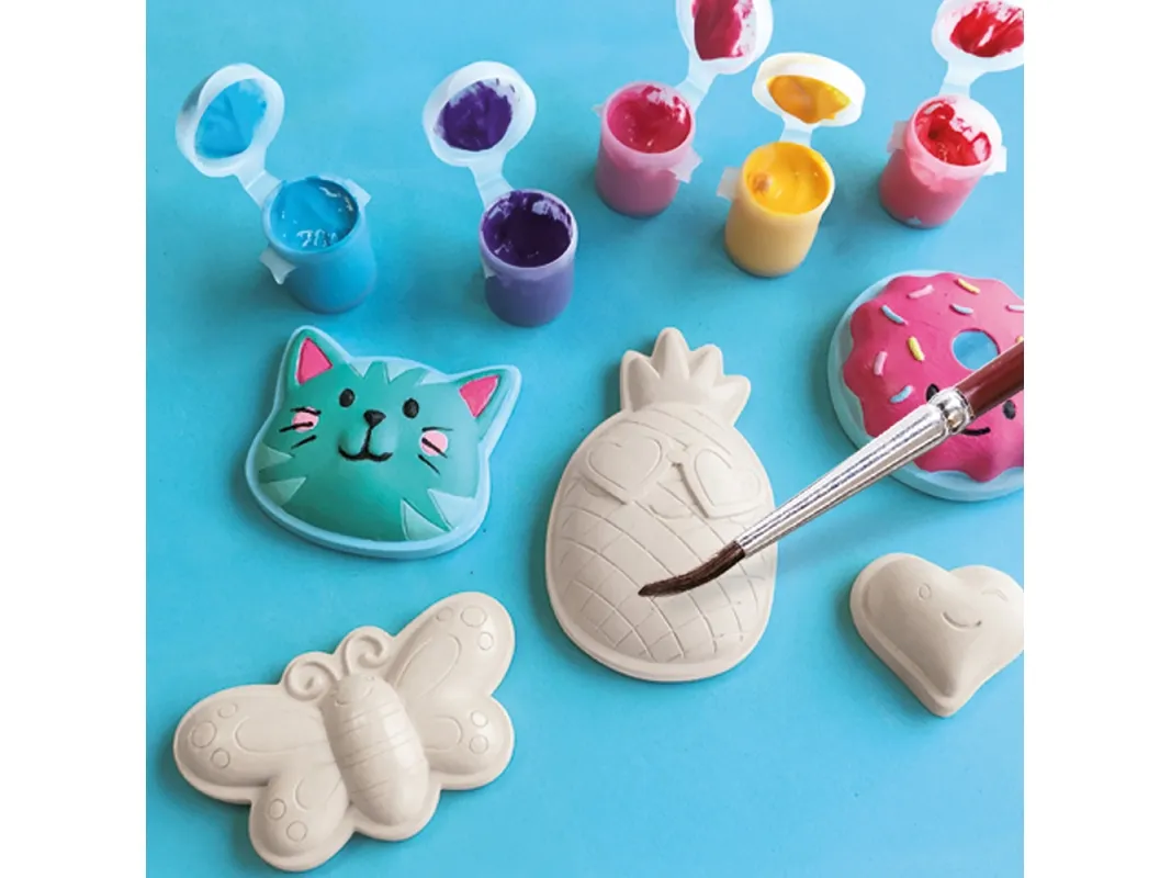 SES Creative Casting and painting - Happy figures, Sæt til støbning/maling til børn, 5 År, Flerfarvet
