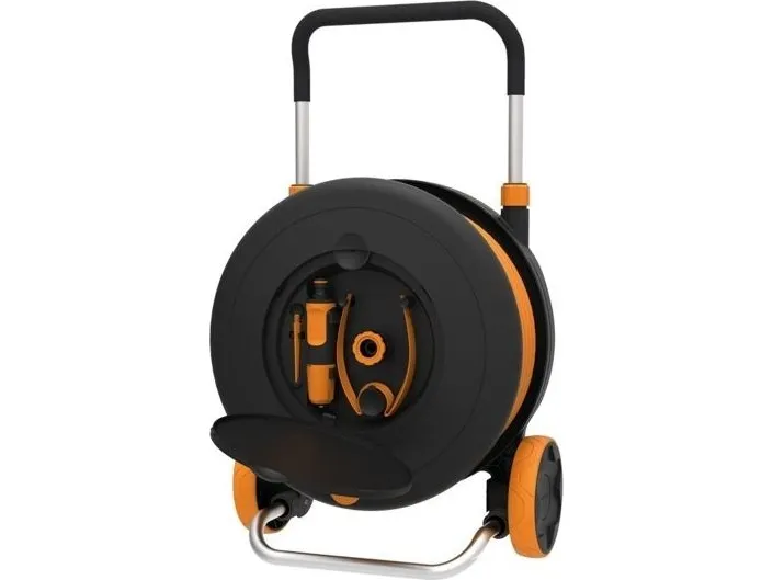 Fiskars Waterwheel L, kurv hjul, Funktionel, Sort, Orange, 2 hjul, 398 mm, 250 mm