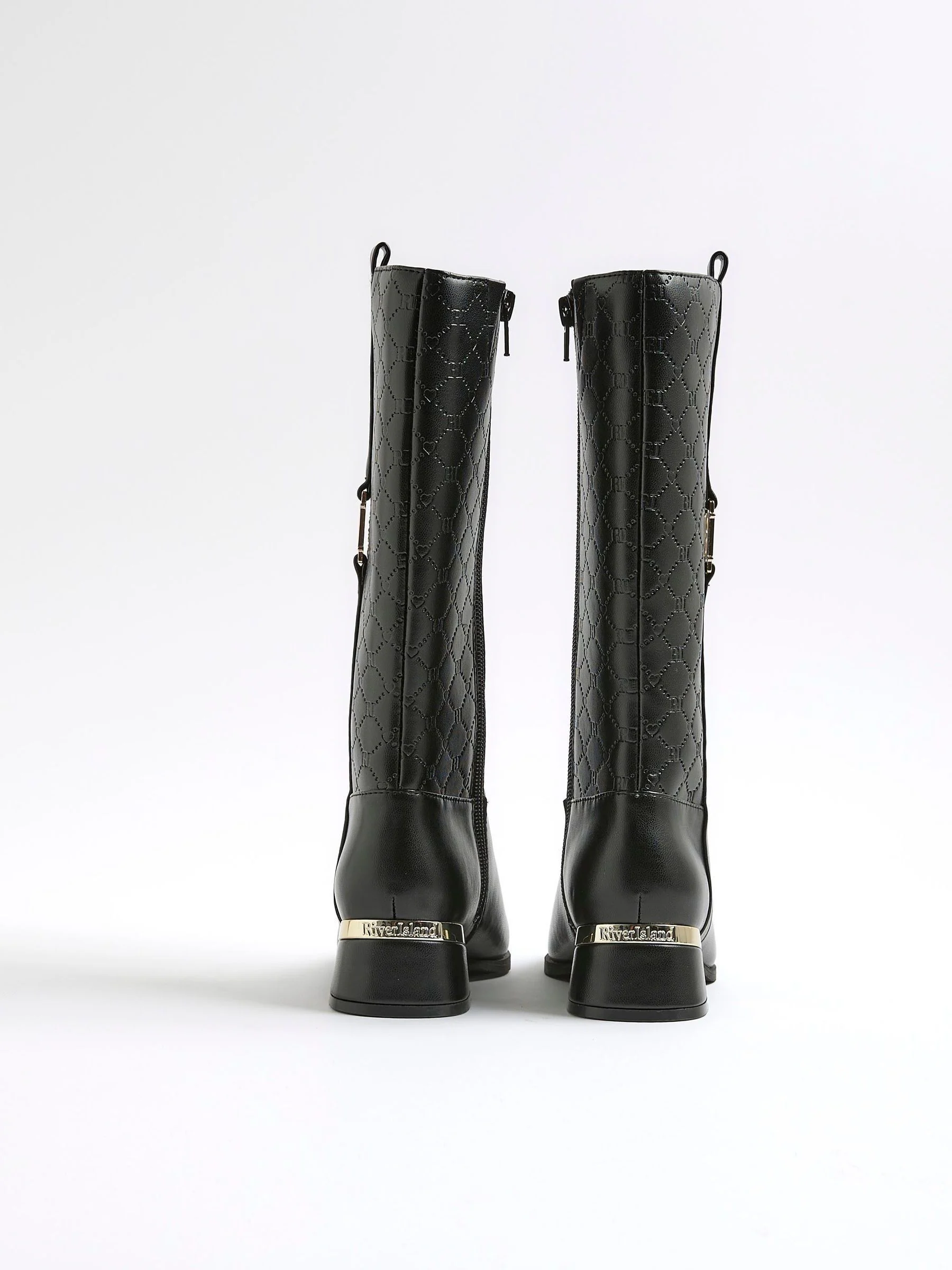 River Island Embossed Knee High Boots