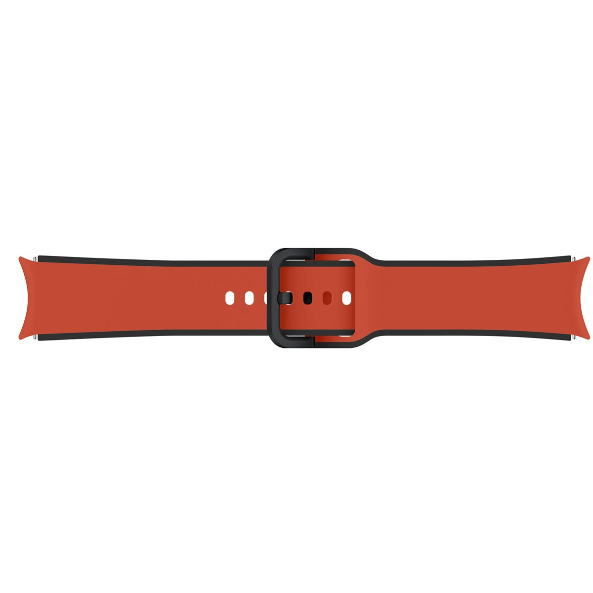 (M/L) Samsung - Samsung Galaxy Watch 4 (44mm) Two-tone Sport Band Silikon Armband 20mm - Rot / Schwarz