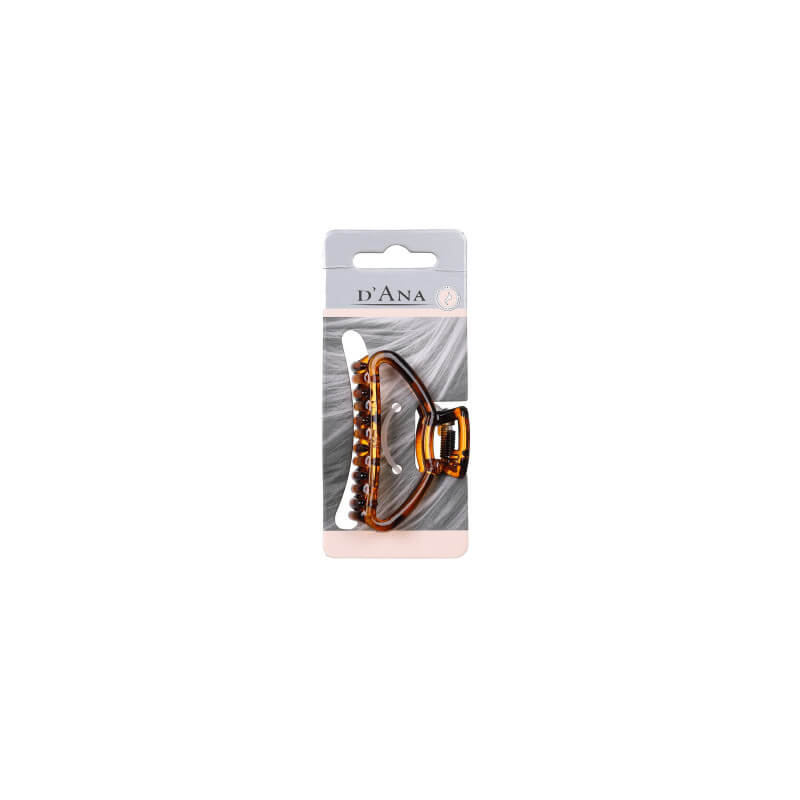 Pince à cheveux brune 6 dents Stella Green 5,5cm