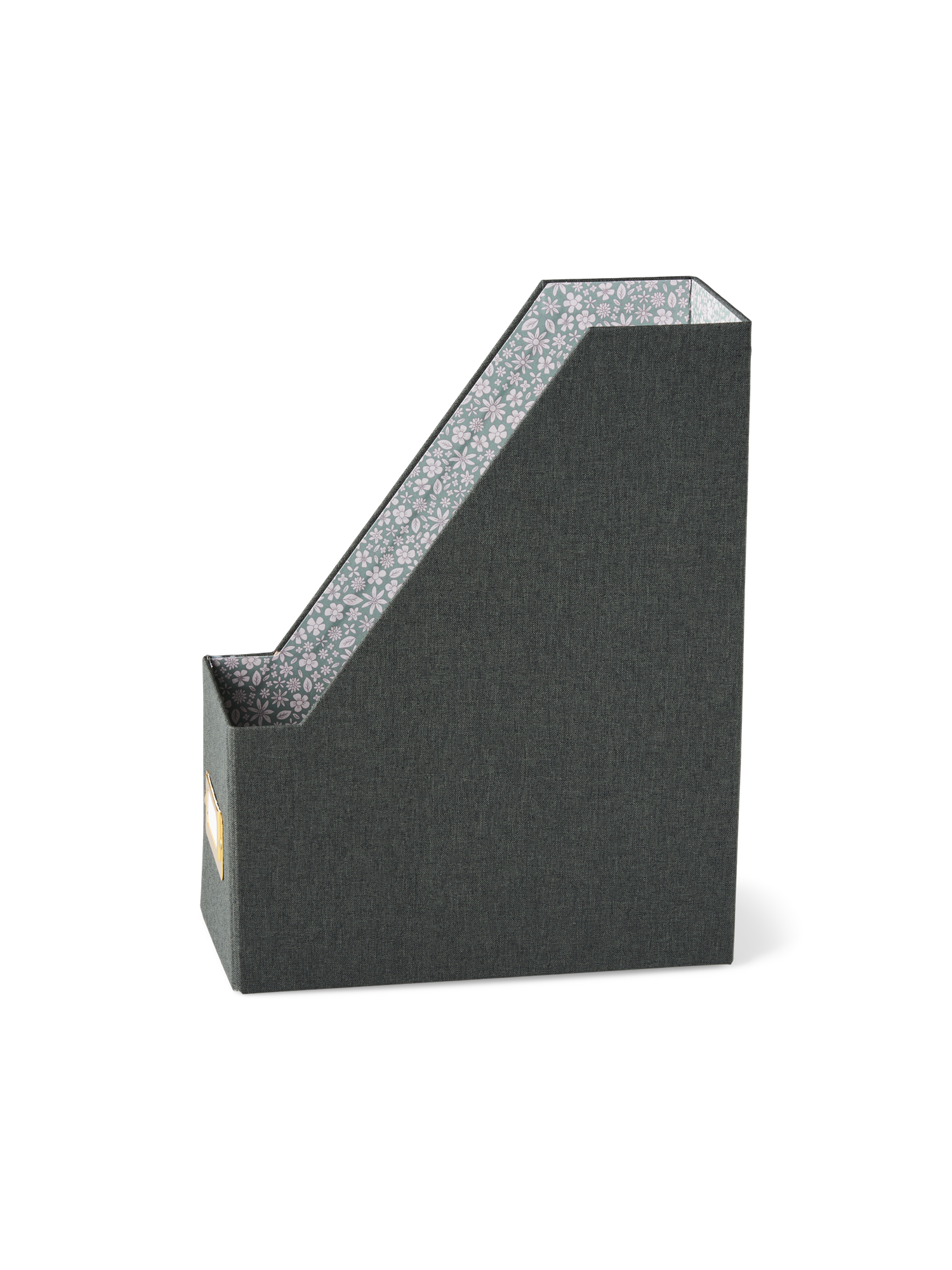 Foldbar magasinholder | Bomuld/pap. 24 x 10,5 x 30,5 cm. | Moss Green