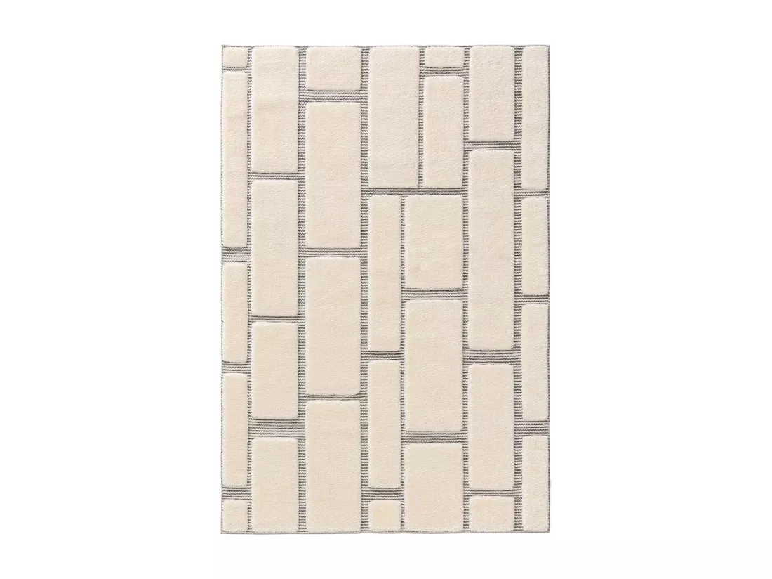 Tapis Elvy Crème/Gris 120x170 cm