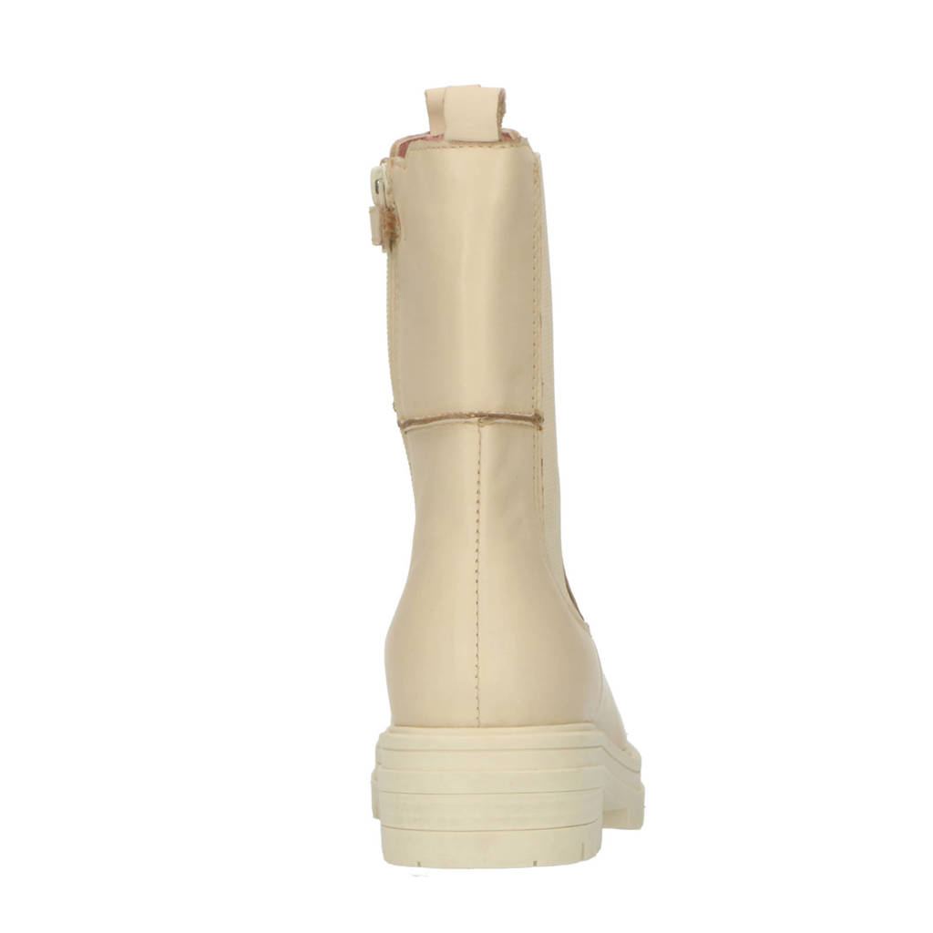 PS Poelman Monk-25leren chelsea boots beige
