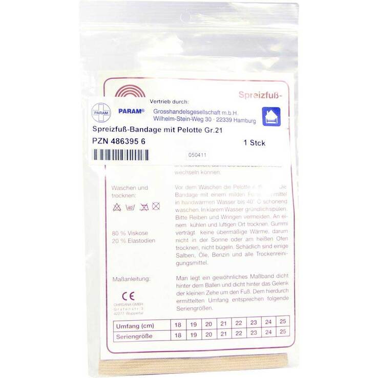 Spreizfussbandage mit Pelotte, 1 St